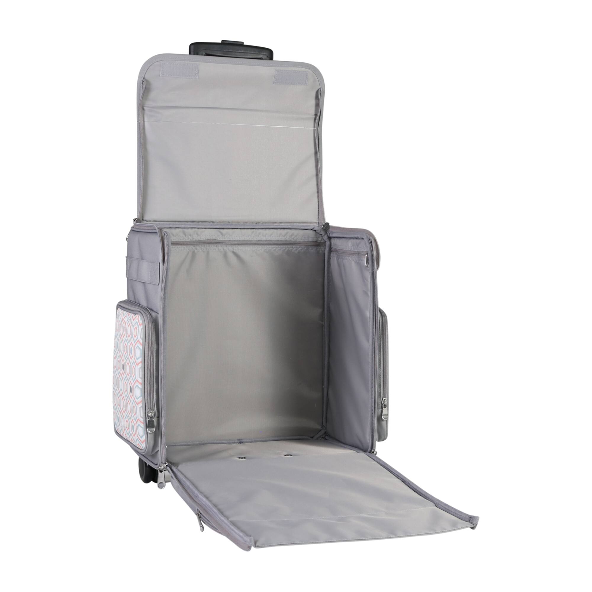 Everything Mary Gray Hexagon Rolling Scrapbook Storage Tote
